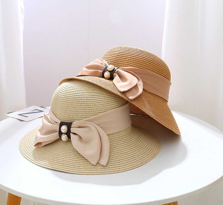 Elegant Bowknot Straw Hat