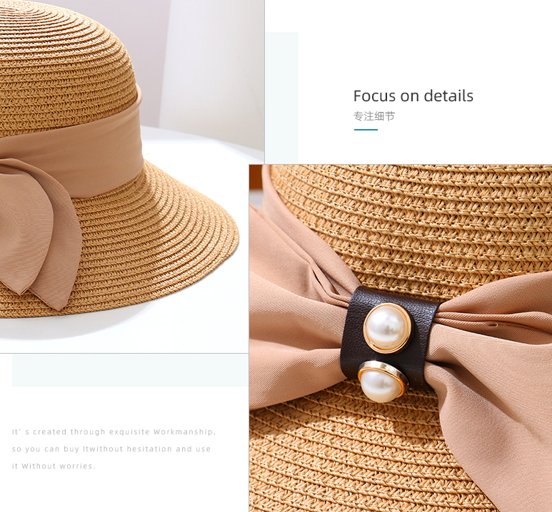 Elegant Bowknot Straw Hat