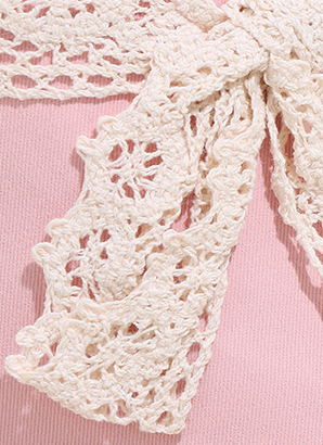 Lace Bowknot Wide Brim Hat