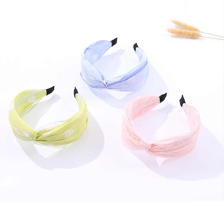 Hearts Pattern Cross Headband