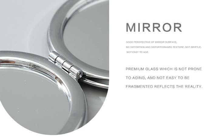 Portable Round Makeup Mirror (Glitters Series - Dolphin)