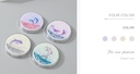 Portable Round Makeup Mirror (Glitters Series - Dolphin)