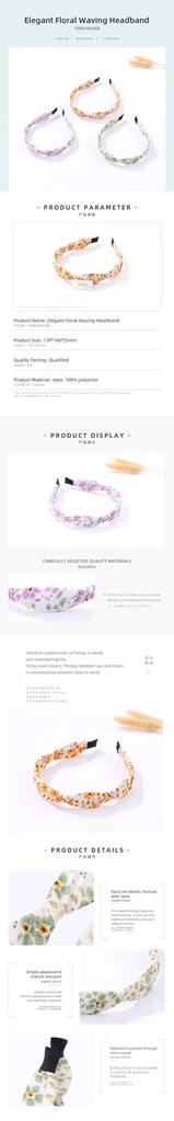 Elegant Floral Waving Headband