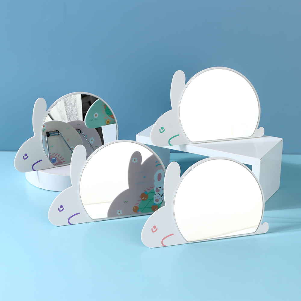 مرآة طاولة على شكل لوح KT من سلسلة Garden Bunny مع حامل