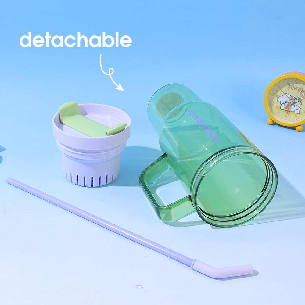 1200 مل/40.57 أونصة سائلة. كوب ترمس أساسي كبير جدًا مع شفاطة (وردي)