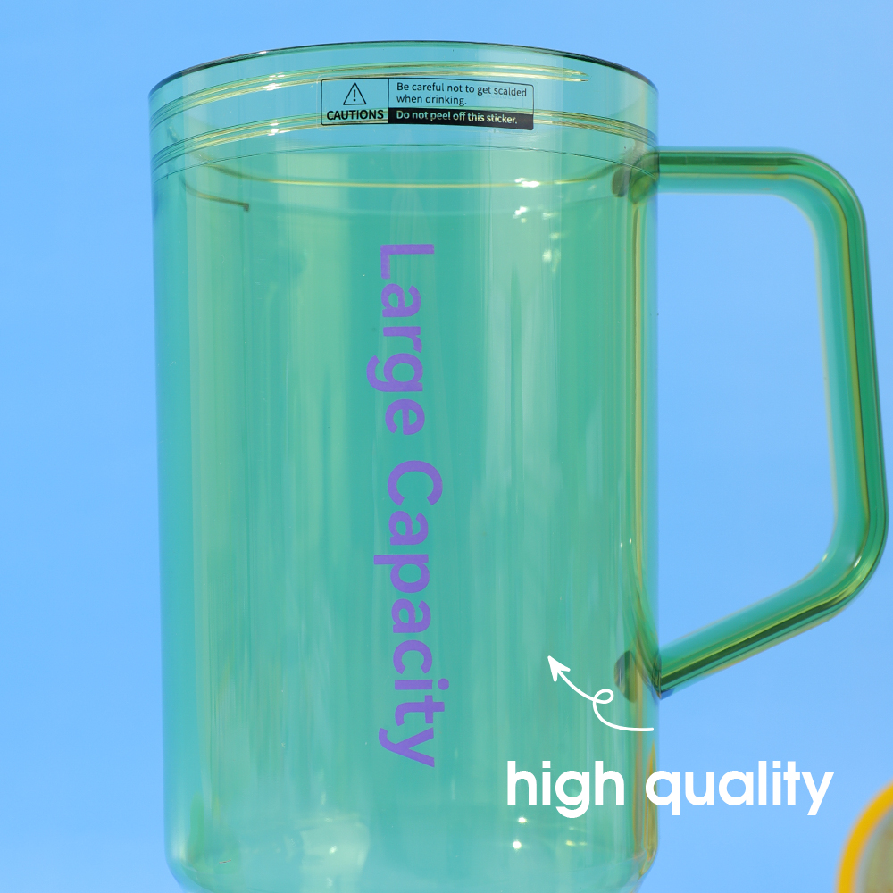 1200 مل/40.57 أونصة سائلة. كوب ترمس أساسي كبير جدًا مع شفاطة (وردي)