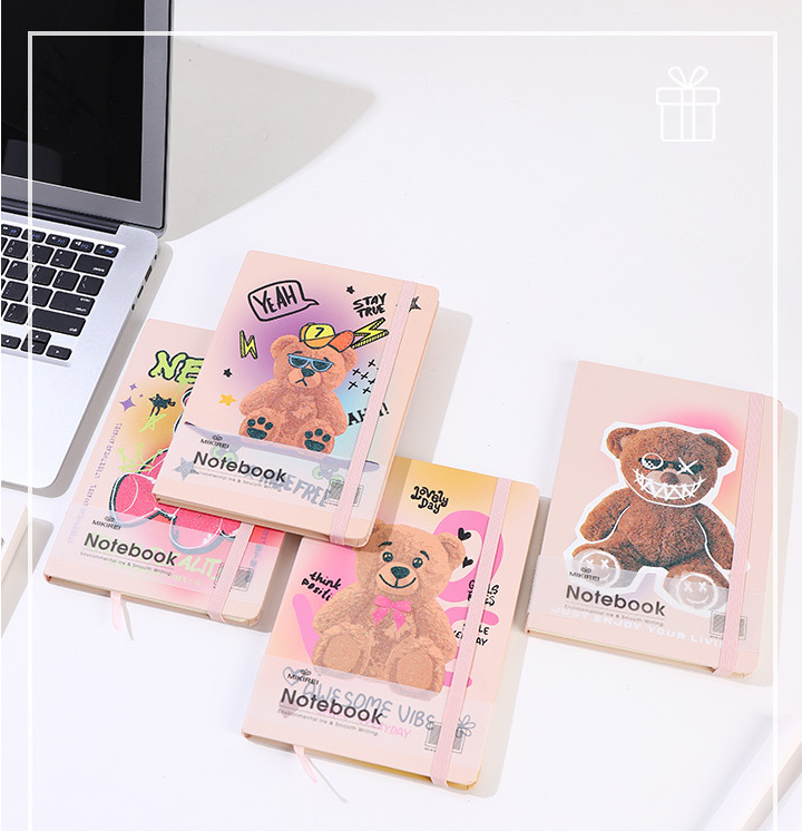 دفتر ملاحظات ذو غلاف مقوى من Street Cool Bear مقاس A5