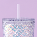 720 مل/24.3 أونصة سائلة. كوب بلاستيك أساسي كبير من القش (أبيض)