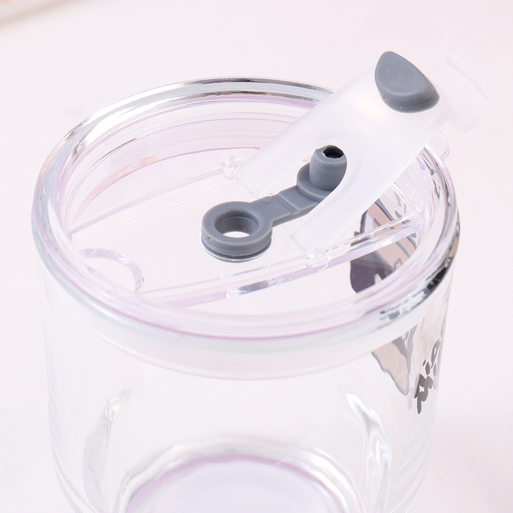 400 مل/13.52 أونصة سائلة. زجاج قش القهوة للحيوانات الأليفة