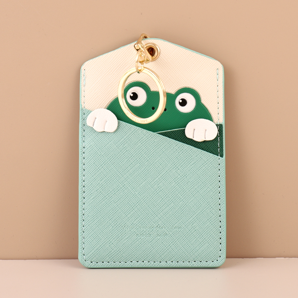 سلسلة مفاتيح حامل بطاقات من الجلد الاصطناعي لعائلة الحيوانات