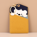 سلسلة مفاتيح حامل بطاقات من الجلد الاصطناعي لعائلة الحيوانات