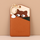 سلسلة مفاتيح حامل بطاقات من الجلد الاصطناعي لعائلة الحيوانات