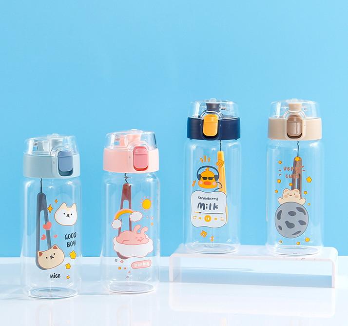 Cartoon Flip Top Glass 450ml/15.2fl.oz.