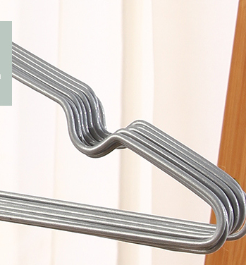 علاقة ملابس بي في سي 10 قطع (فضي)