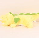 دمية محشوة لطيفة على شكل ديناصور مستلقي على شكل أجنحة (متوسط) (60 سم) (أصفر)