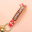 القهوة لاتيه الدب المفاتيح