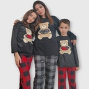 بجامة فليس بناتي  كاروهات Bear