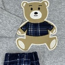 بجامة فليس بناتي  كاروهات Bear