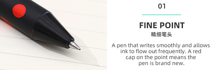 Ladybug Collection Retractable 0.5mm Gel Pen - Black