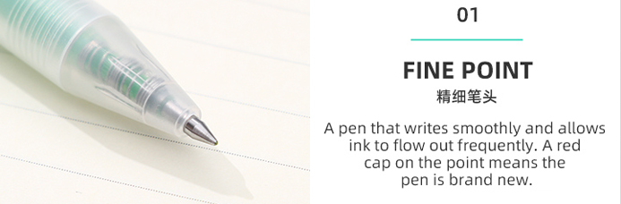 Retractable 0.5mm Gel Pen with Colored Ink
