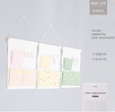 Fresh Life Geometric Over Door Hanging Storage Organizer with 3 Pockets and 3 Ho