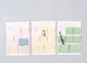 Fresh Life Geometric Over Door Hanging Storage Organizer with 7 Pockets and 2 Ho