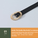 Women's Stylish Circle Chain Belt (Black)