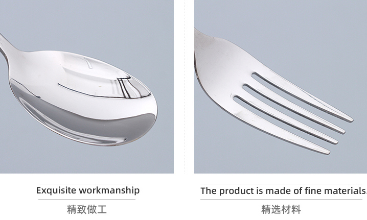 Portable 304 Stainless Steel Flatware Set – Dinner Spoon and Fork