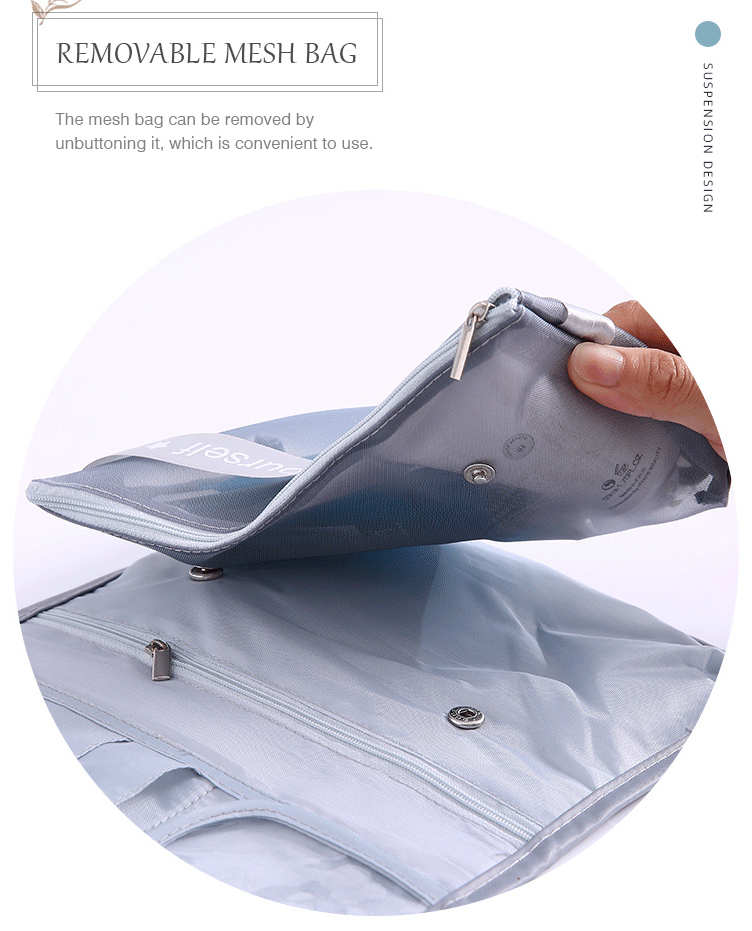 Foldable Multi-function Toiletry Bag(Gray)