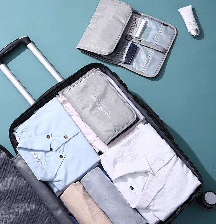 Foldable Multi-function Toiletry Bag(Gray)