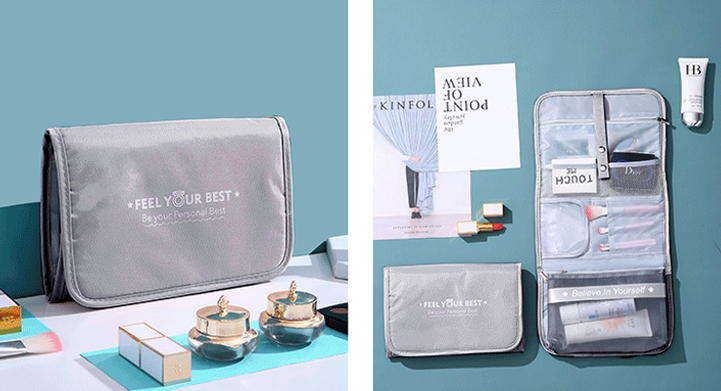 Foldable Multi-function Toiletry Bag(Gray)