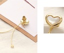 Exquisite Imitated Shell Heart-Shaped Tassels Earrings