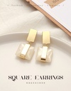 Stylish Imitated Shell Square Earrings