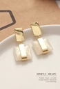 Stylish Imitated Shell Square Earrings