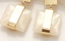 Stylish Imitated Shell Square Earrings
