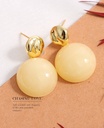 Simple Resin Round Earrings