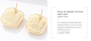 Stylish Retro Square Resin Earrings