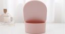 Oval Jewelry Box with Mirror (Pink/White)