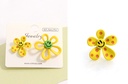 Cute Yellow Smiling Flower Earrings
