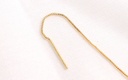 Simple Straight Bar Artificial Pearl Thread Earrings