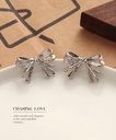 Stylish Metal Bow Earrings