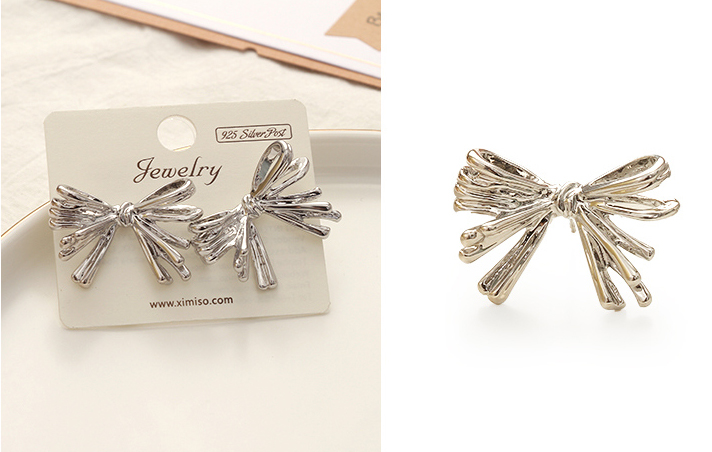 Stylish Metal Bow Earrings