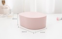 Oval Jewelry Box with Mirror (Pink/White)