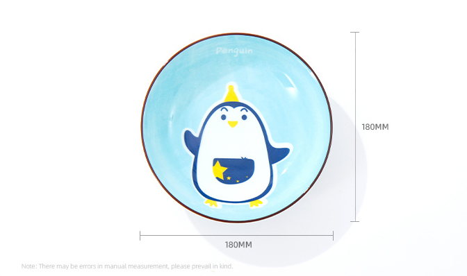 7-inch Cartoon Penguin Plate(Blue)