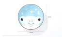 7-inch Cartoon Flog Plate(Blue)