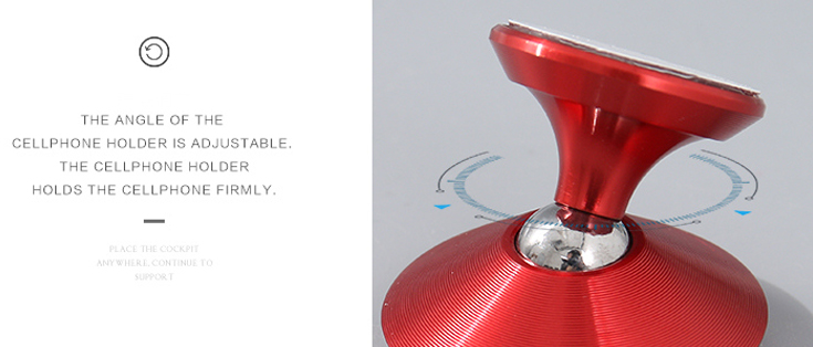 373-Fluorescent Magnetic Phone Car Mount (Red)