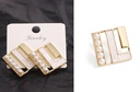 Elegant Shell Artificial Pearl Square Earrings