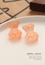 Cute Pink Bear Resin Earrings