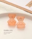 Cute Pink Bear Resin Earrings