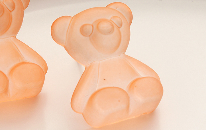 Cute Pink Bear Resin Earrings